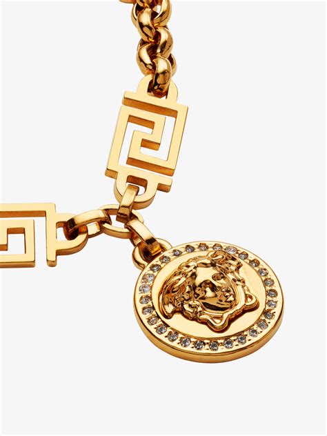 versace coin icon|Versace medusa necklace.